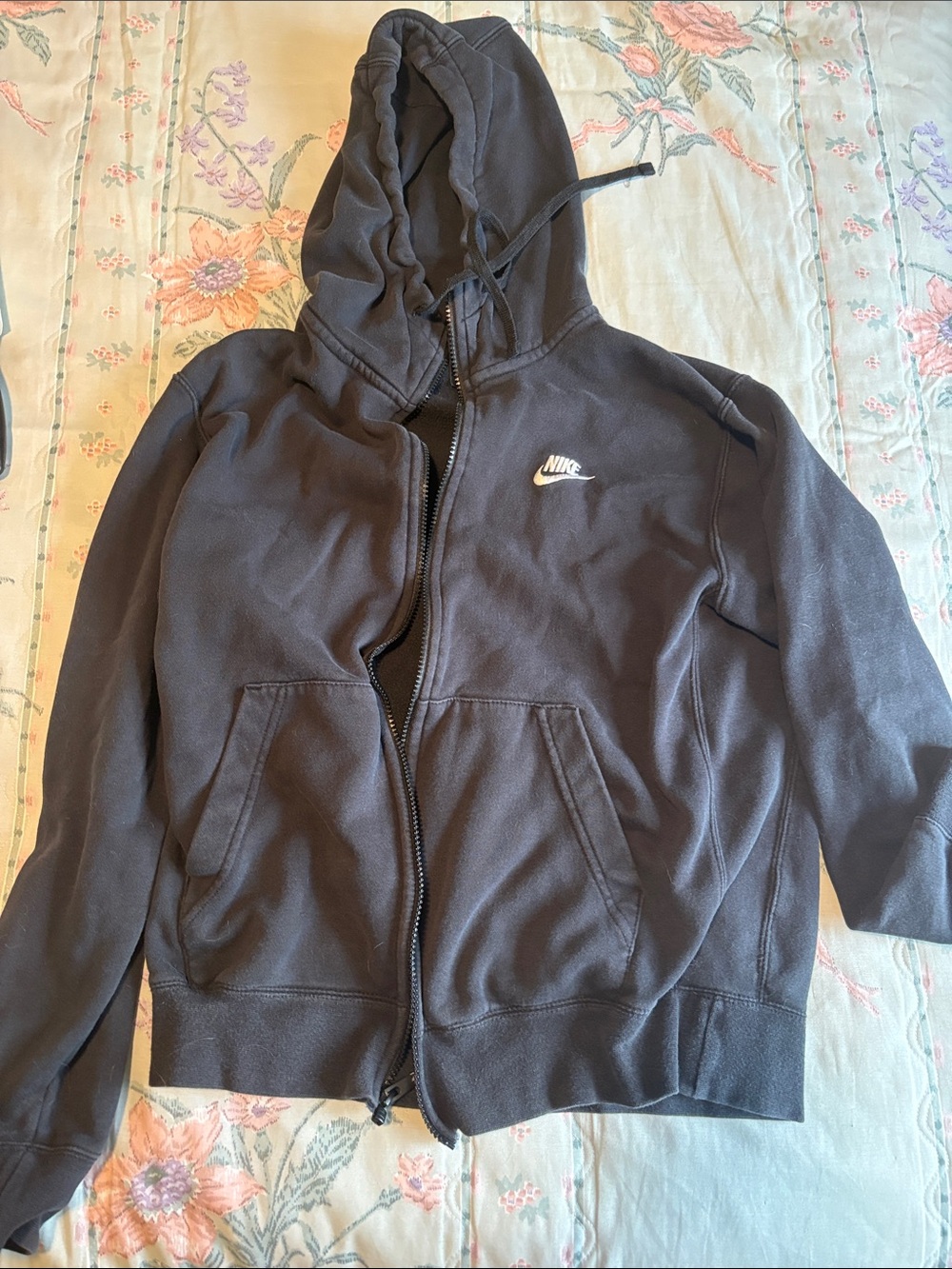 Nike Men’s Black Hooded Zip-Up